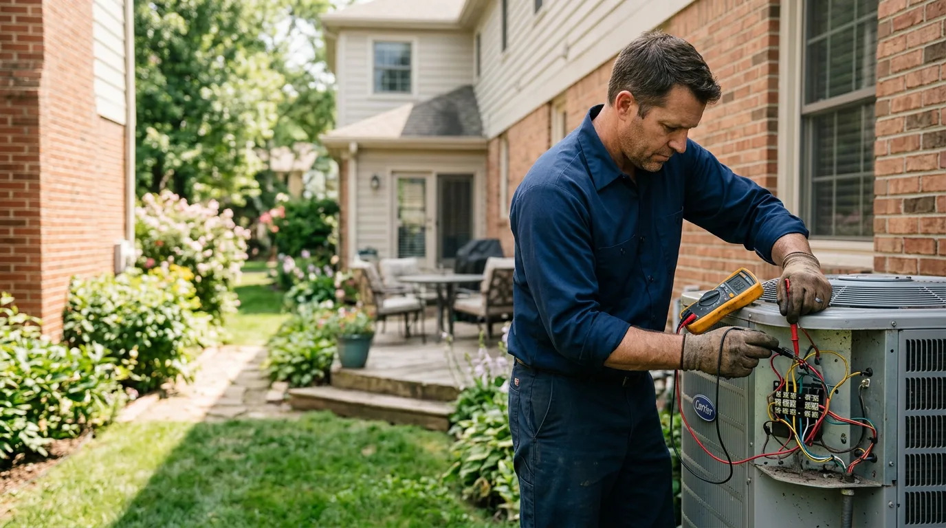 HVAC technician working near Reelsville, IN